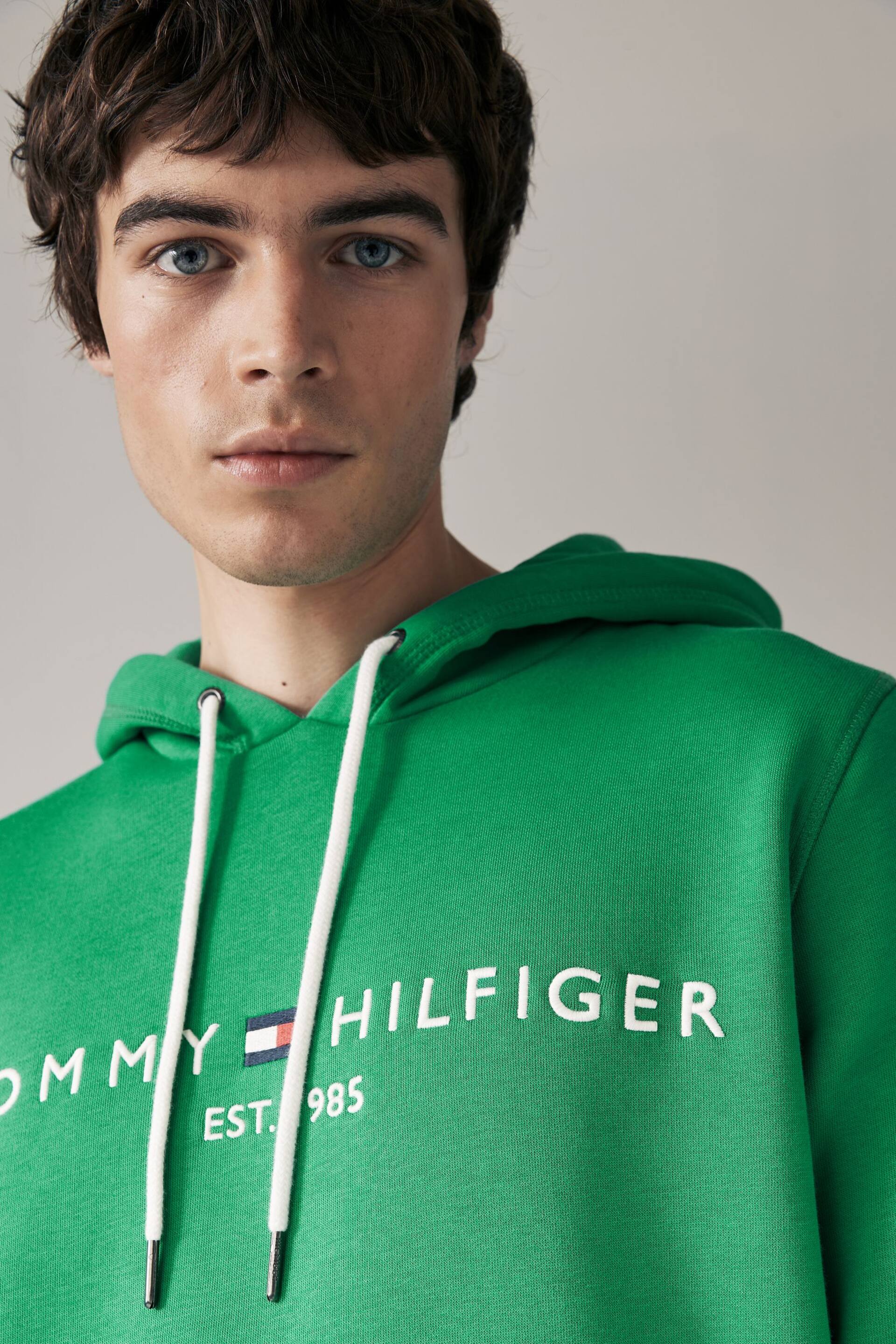 Tommy Hilfiger Blue Logo Hoodie - Image 3 of 4