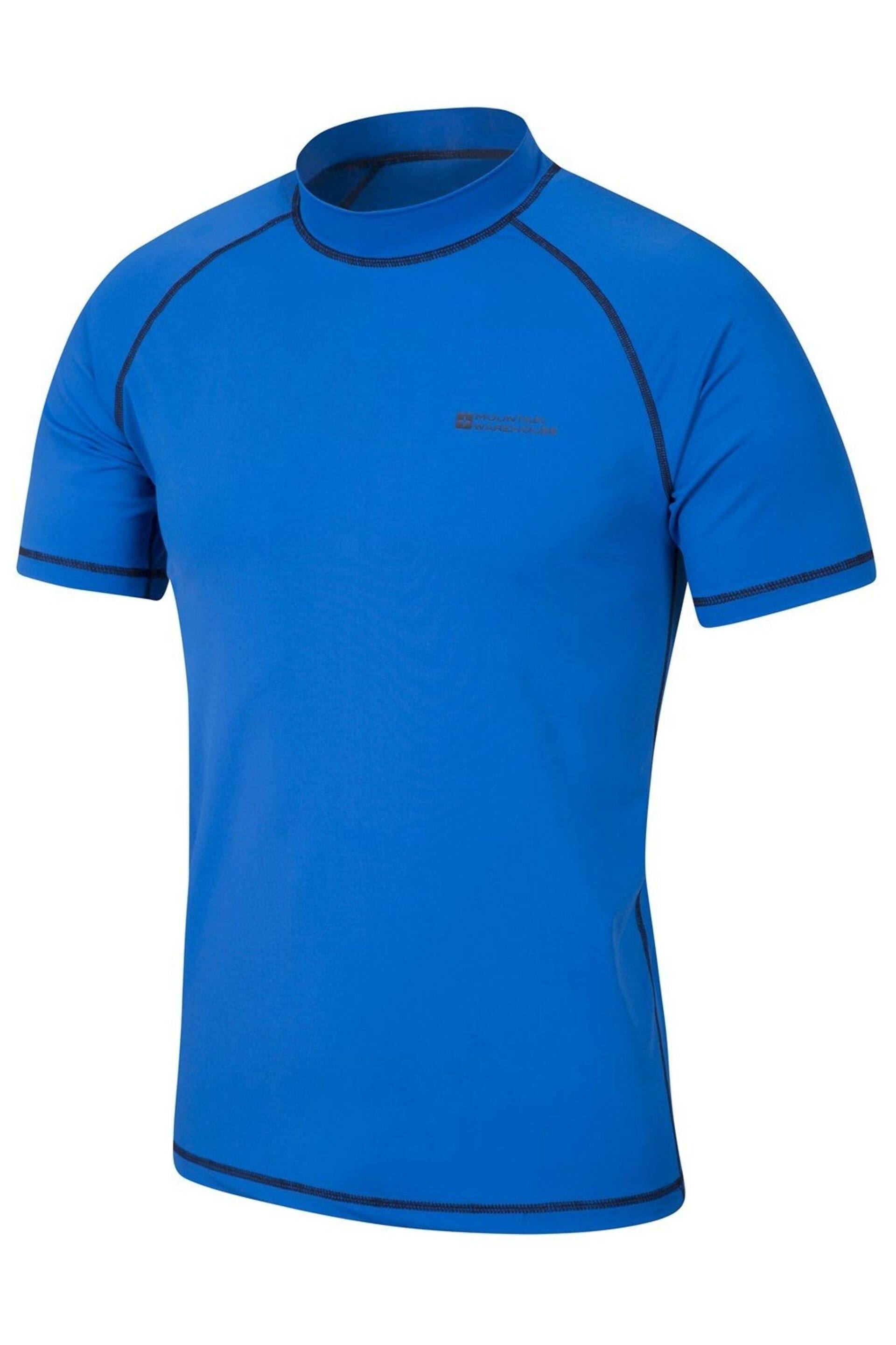 Mountain Warehouse Blue Mens UV Rash Vest - Image 3 of 4