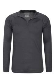 Mountain Warehouse Black/Grey Talus Mens Zip Neck Thermal Top - Image 2 of 2