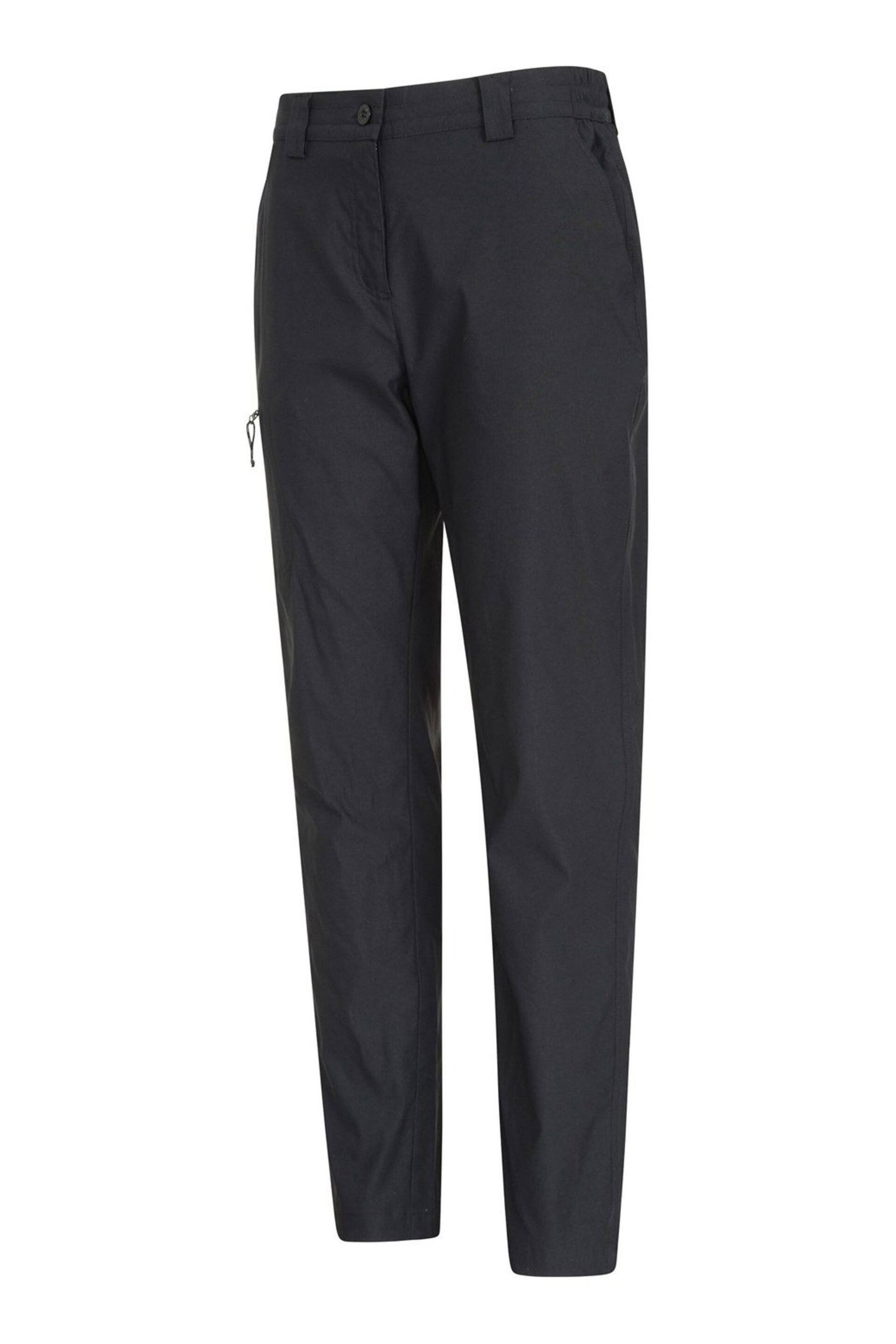 Mountain Warehouse Black Hiker Womens Lightweight Stretch, UV Protect Walking Trousers - Short Length - Image 3 of 4