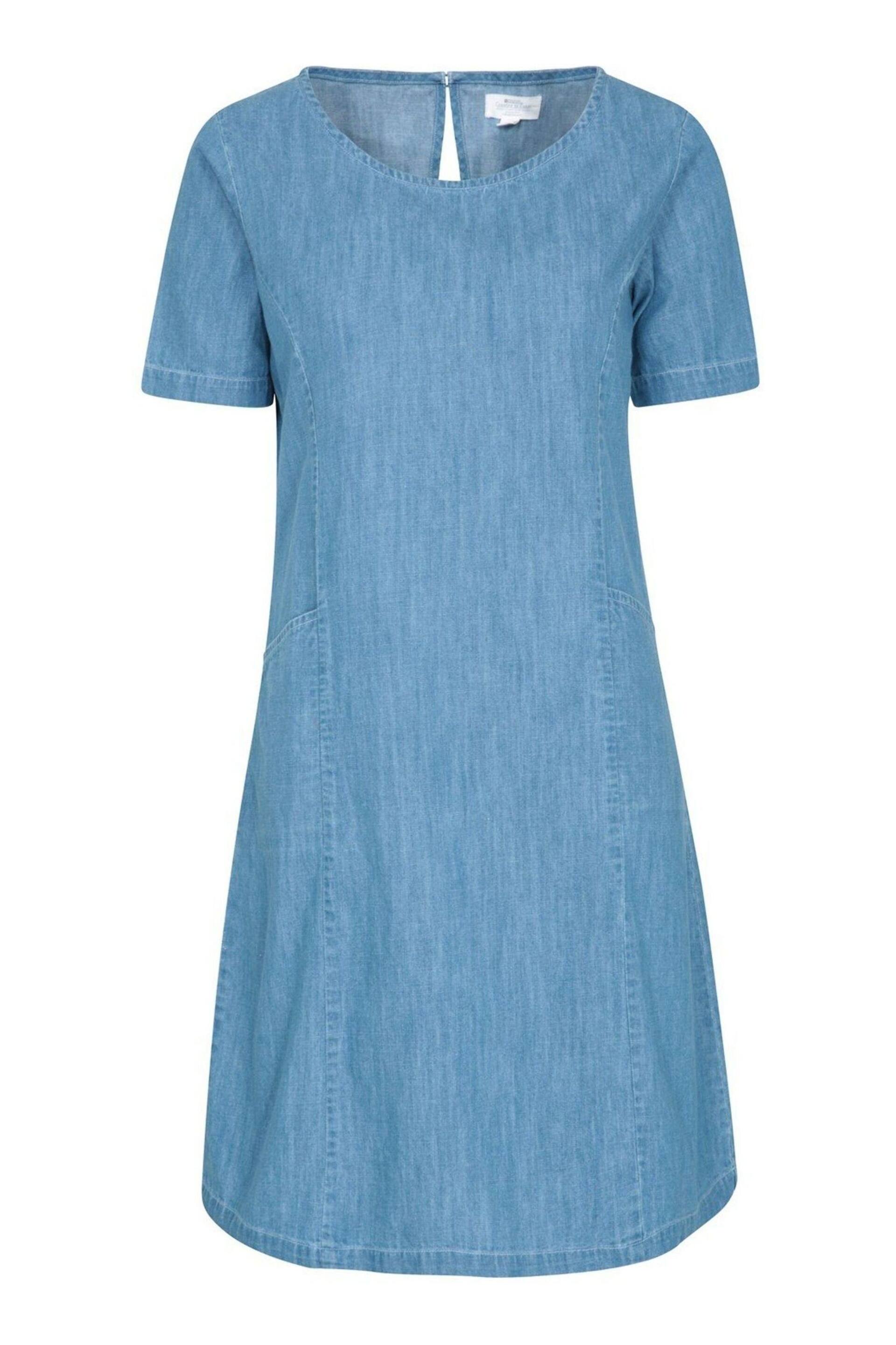 Mountain Warehouse Blue Flora Women UV Protect Cotton Denim Dress - Image 3 of 3