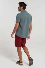 Mountain Warehouse Green Coconut Slub Texture 100% Cotton Mens Shirt g - Image 3 of 6