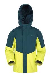 Mountain Warehouse Green Meteor Kids Waterproof, Breathable Outdoor Jacket - Image 1 of 4