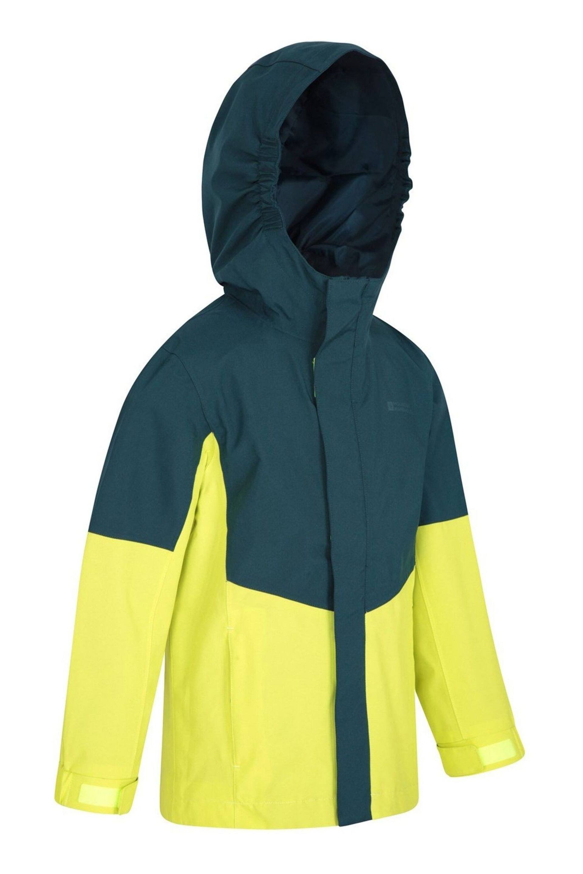 Mountain Warehouse Green Meteor Kids Waterproof, Breathable Outdoor Jacket - Image 2 of 4