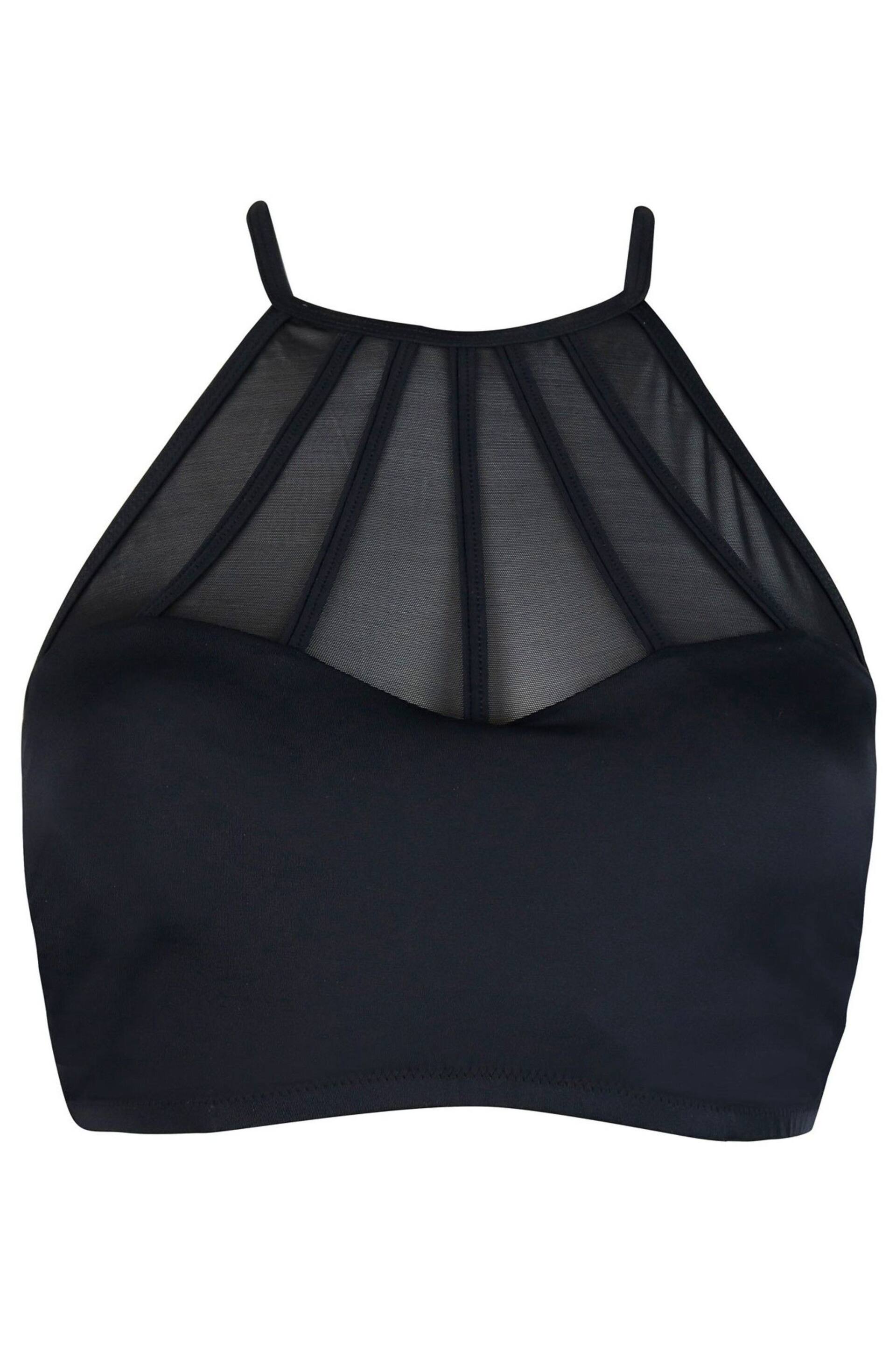 Pour Moi Black Space High Neck Underwired Cami Top - Image 4 of 5