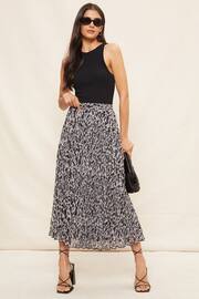 Friends Like These Grey Pleated Summer Midi Skirt - Image 1 of 4