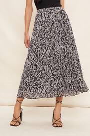 Friends Like These Grey Pleated Summer Midi Skirt - Image 2 of 4