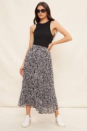 Friends Like These Grey Pleated Summer Midi Skirt - Image 3 of 4