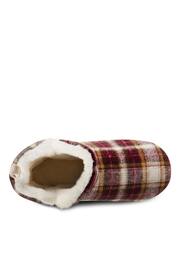 Totes Red Christmas Ladies Tartan Boot Slippers - Image 5 of 5