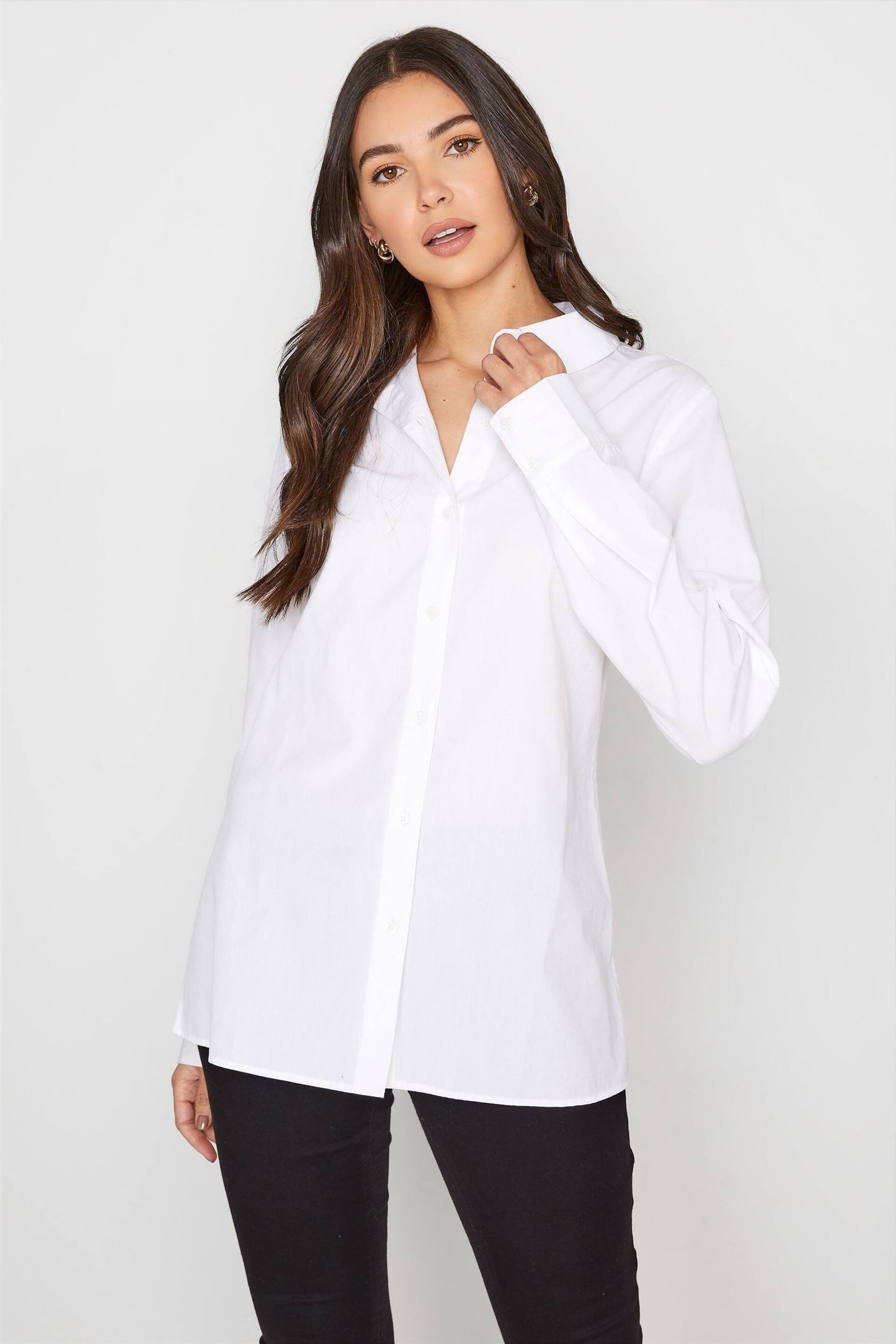 Long Tall Sally White Cotton Shirt - Image 1 of 3