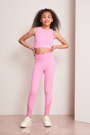 Lipsy Rose Pink Sleeveless Active Crop Top - Image 2 of 3