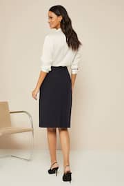 Friends Like These Navy Blue Tailored Pencil Skirt - Image 2 of 4