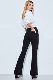 Lipsy Black Petite Mid Rise Flare Jeans - Image 2 of 3