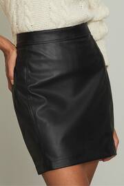 Lipsy Black Petite Faux Leather Mini Skirt - Image 1 of 4