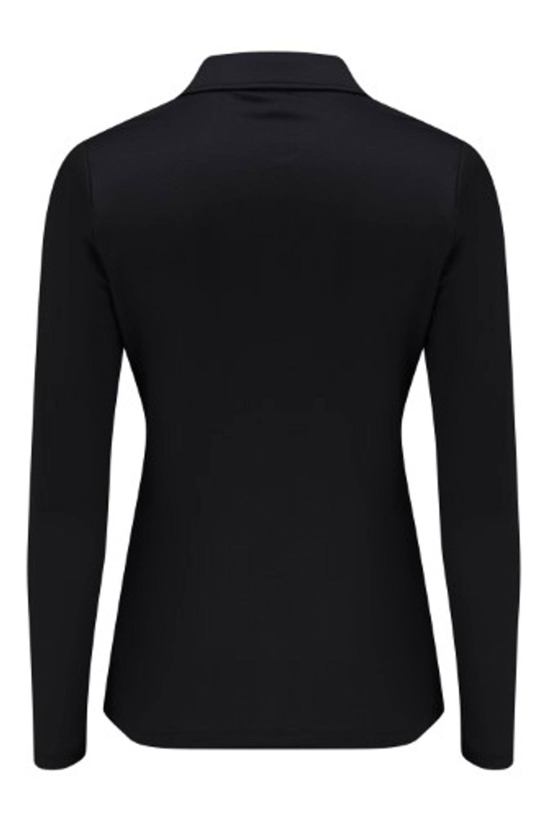 Pour Moi Black Brooke Shine Ruched Front Stretch Shirt - Image 5 of 5