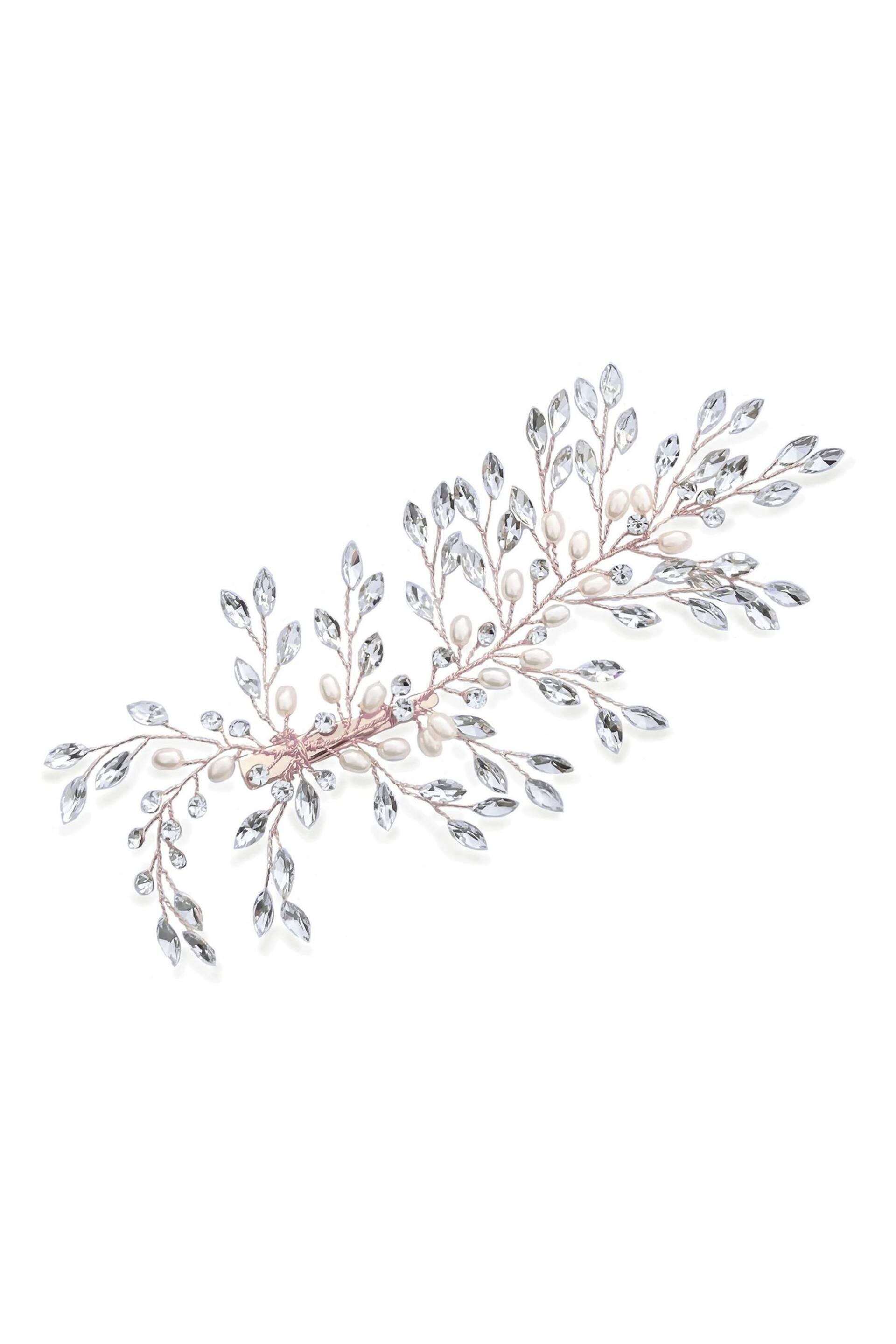 Ivory & Co Rose Gold Pearl Serenade Sparkling Crystal Clip - Image 1 of 5