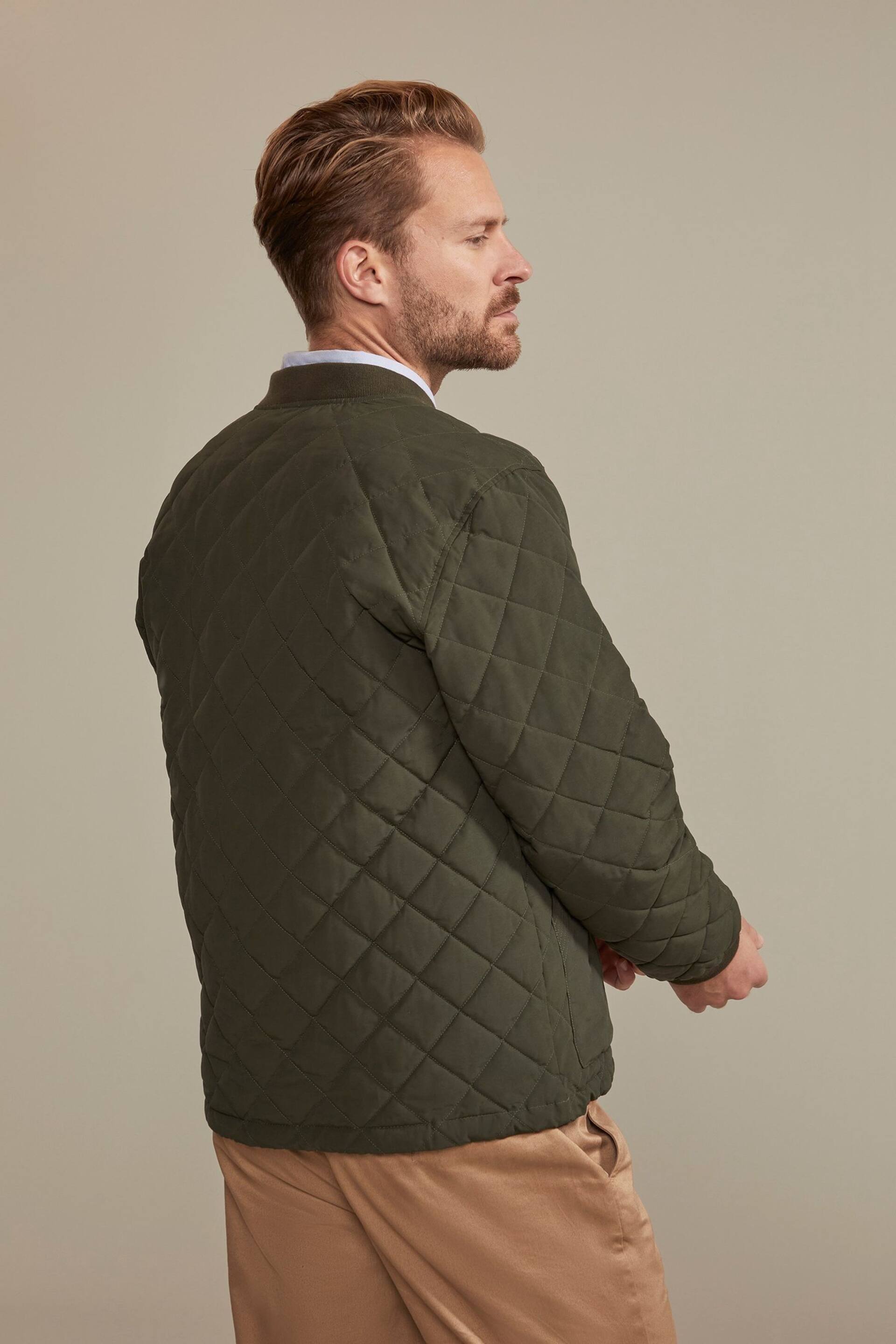 Hinter + Hobart Khaki Green Pembroke Mens Quilted Jacket - Image 4 of 4