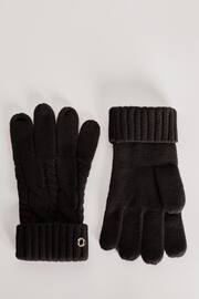 Lipsy Black Cosy Cable Gloves - Image 2 of 3