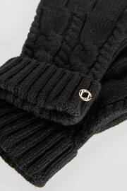 Lipsy Black Cosy Cable Gloves - Image 3 of 3