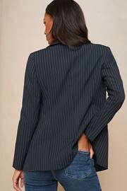 Lipsy Navy Blue Pinstripe Tailored Single Breasted Blazer - Image 2 of 4