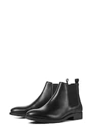 JACK & JONES Black Leather Chelsea Boot - Image 3 of 7