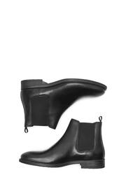 JACK & JONES Black Leather Chelsea Boot - Image 5 of 7