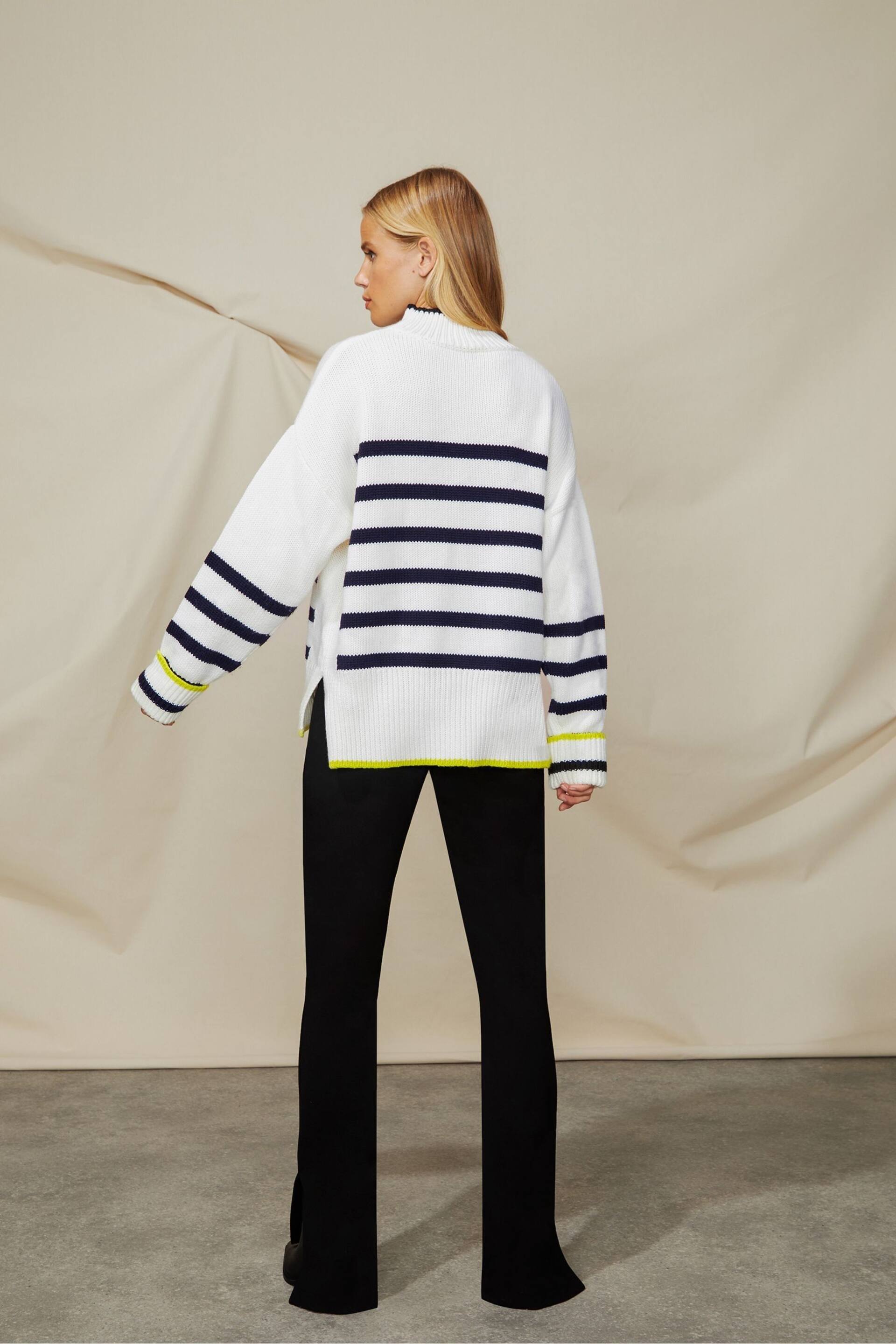 Ro&Zo Intasia Stripe Turn Back Cuff Jumper - Image 2 of 8