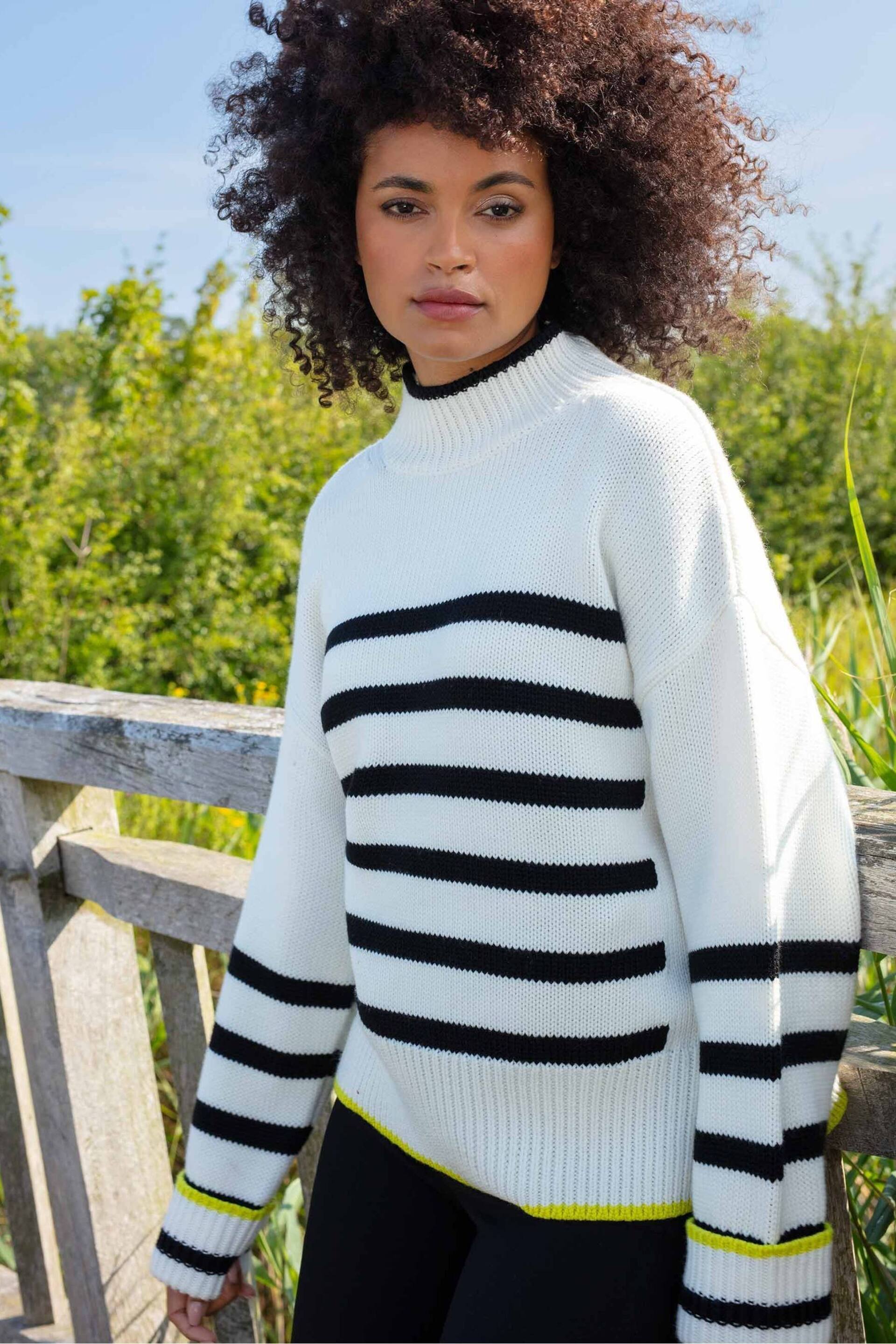 Ro&Zo Intasia Stripe Turn Back Cuff Jumper - Image 5 of 8