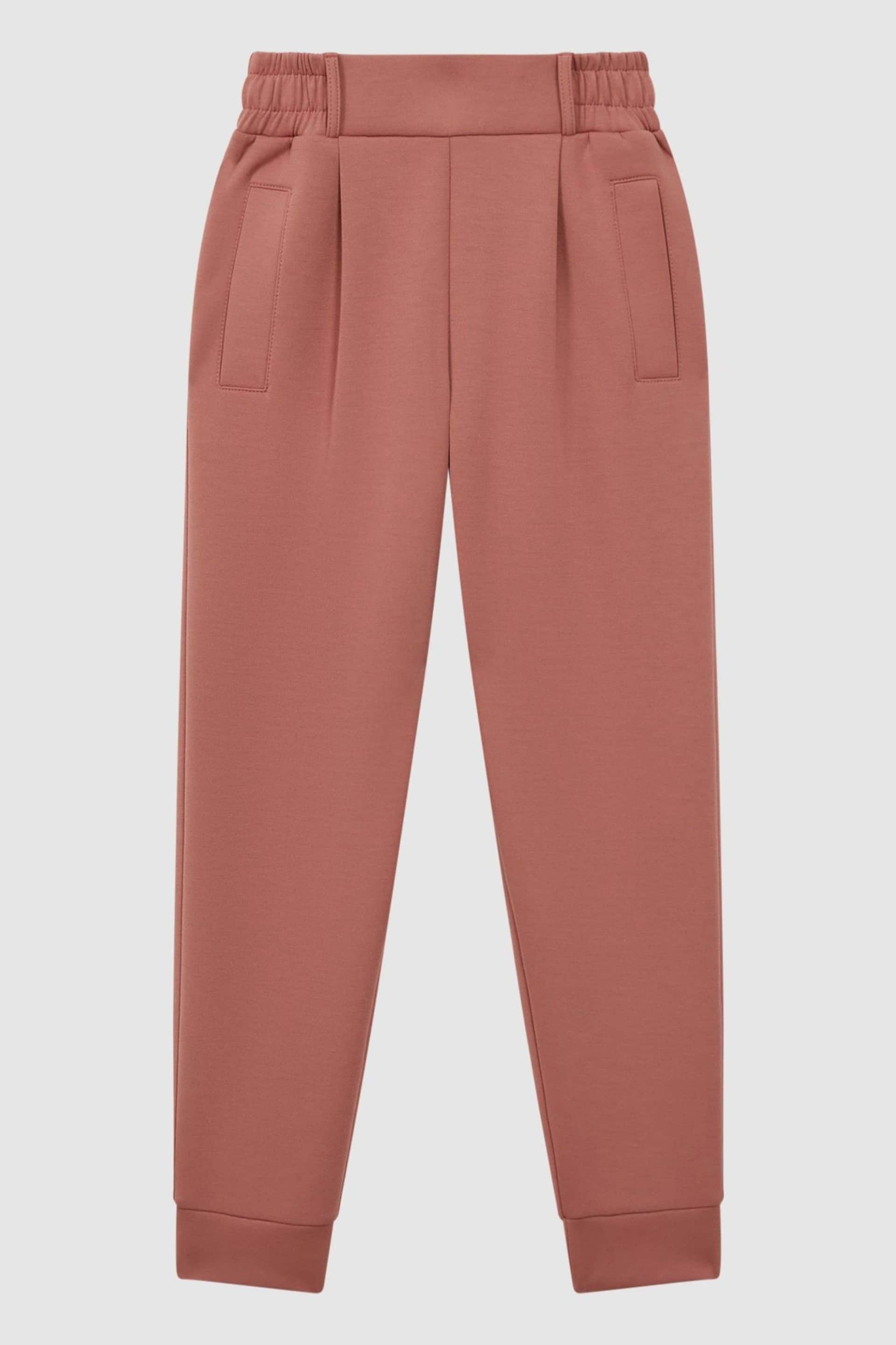 Reiss Mink Seren Senior High Rise Elasticated Jersey Trousers - Image 2 of 6