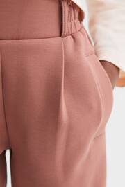 Reiss Mink Seren Senior High Rise Elasticated Jersey Trousers - Image 4 of 6