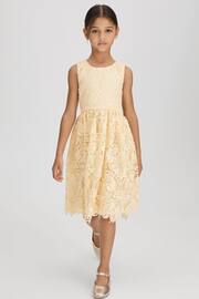 Reiss Lemon Daia Teen Fit-and-Flare Lace Dress - Image 1 of 6