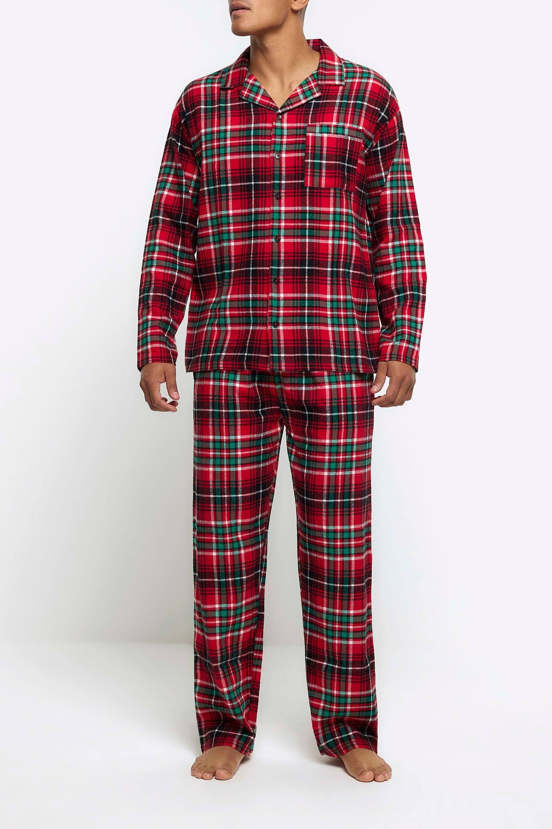 River Island Red Check Pyjamas Set - Image 1 of 4