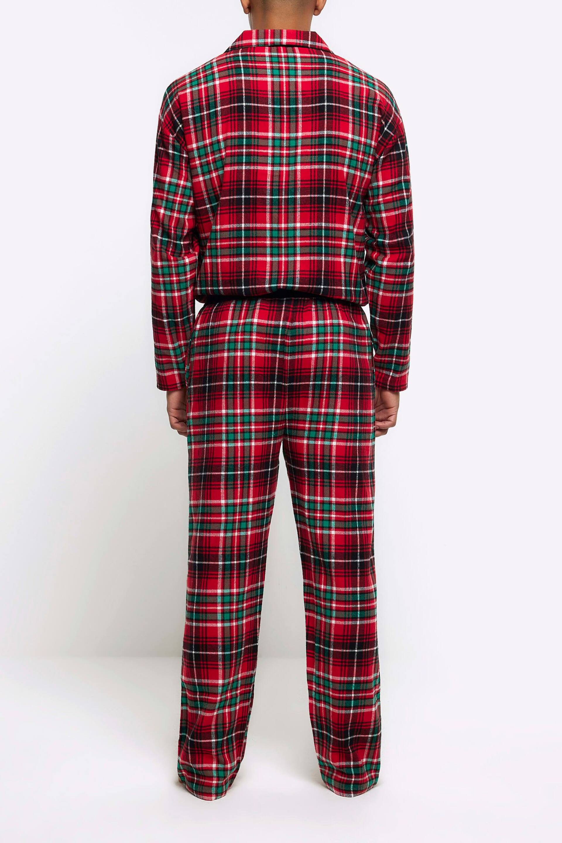 River Island Red Check Pyjamas Set - Image 2 of 4