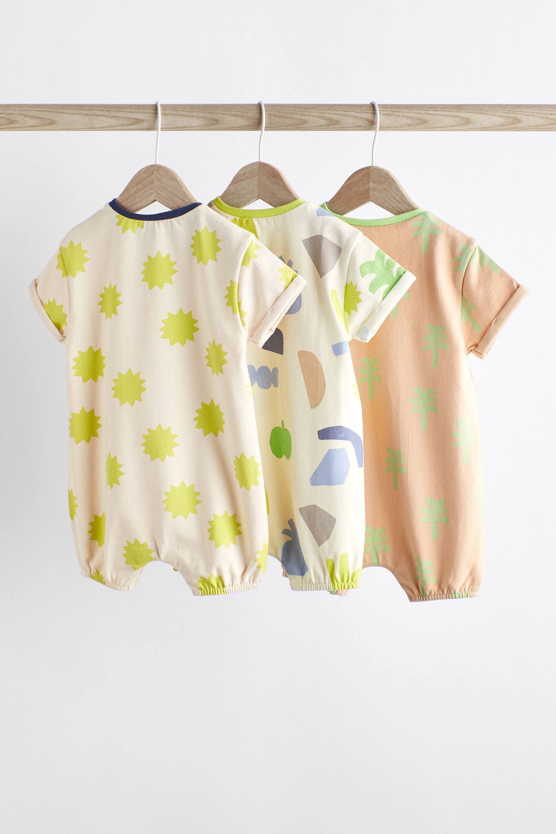 Bright Abstract Baby Jersey Rompers 3 Pack - Image 2 of 6