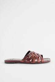 Metallic Regular/Wide Fit Forever Comfort® Cross Strap Mules - Image 4 of 9