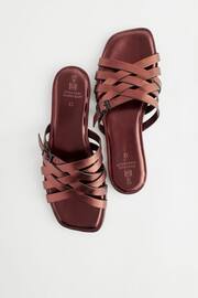 Metallic Regular/Wide Fit Forever Comfort® Cross Strap Mules - Image 6 of 9