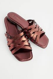 Metallic Regular/Wide Fit Forever Comfort® Cross Strap Mules - Image 8 of 9