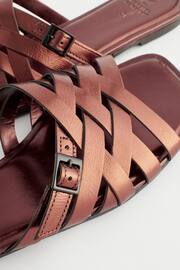 Metallic Regular/Wide Fit Forever Comfort® Cross Strap Mules - Image 9 of 9