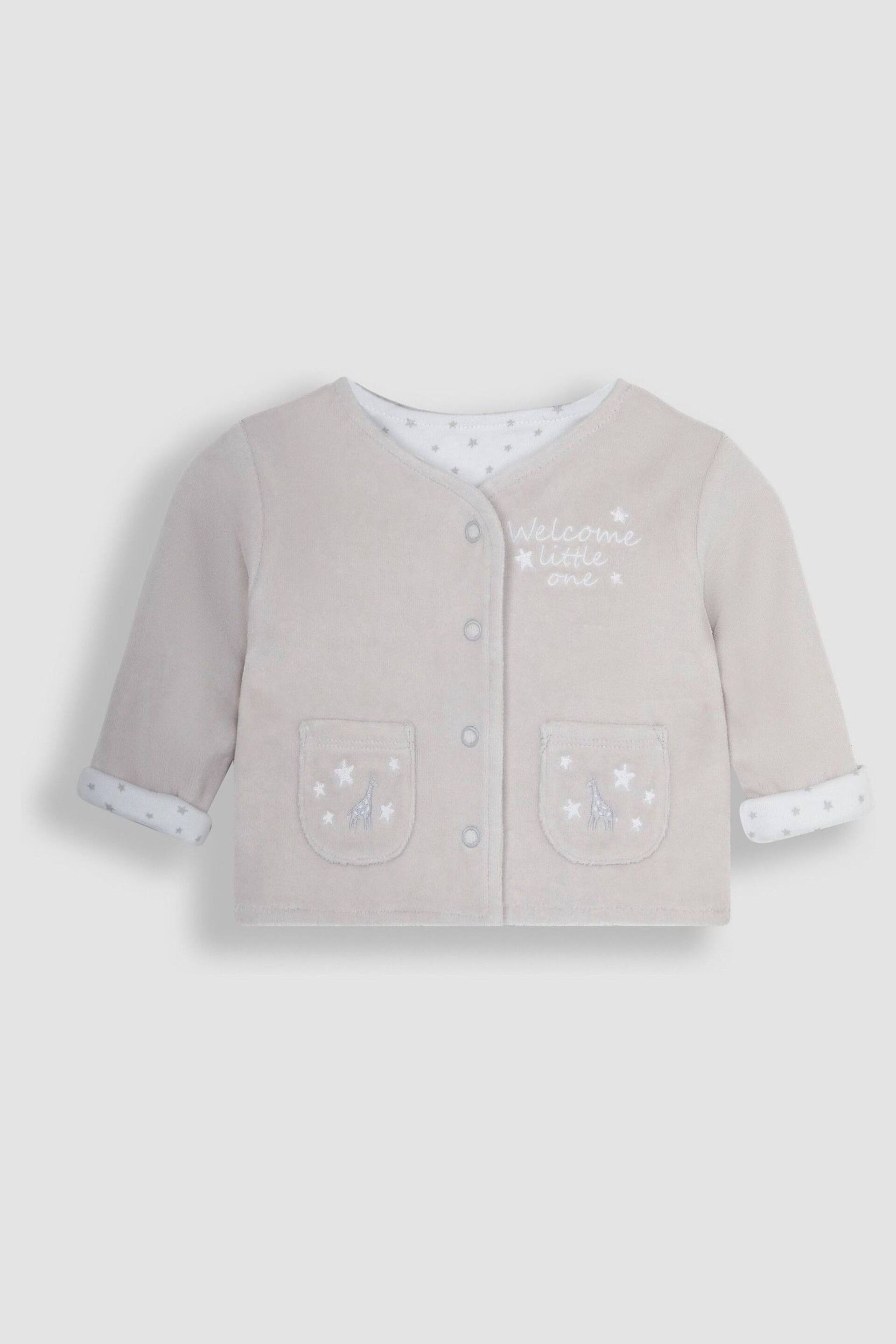 JoJo Maman Bébé Grey 2-Piece Welcome Little One Sleepsuit & Jacket Set - Image 3 of 4