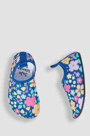 JoJo Maman Bébé Blue Floral Anti-Slip Swim Shoes - Image 3 of 4