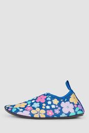 JoJo Maman Bébé Blue Floral Anti-Slip Swim Shoes - Image 4 of 4