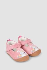 JoJo Maman Bébé Pink Bunny Pre-Walker Shoes - Image 1 of 4