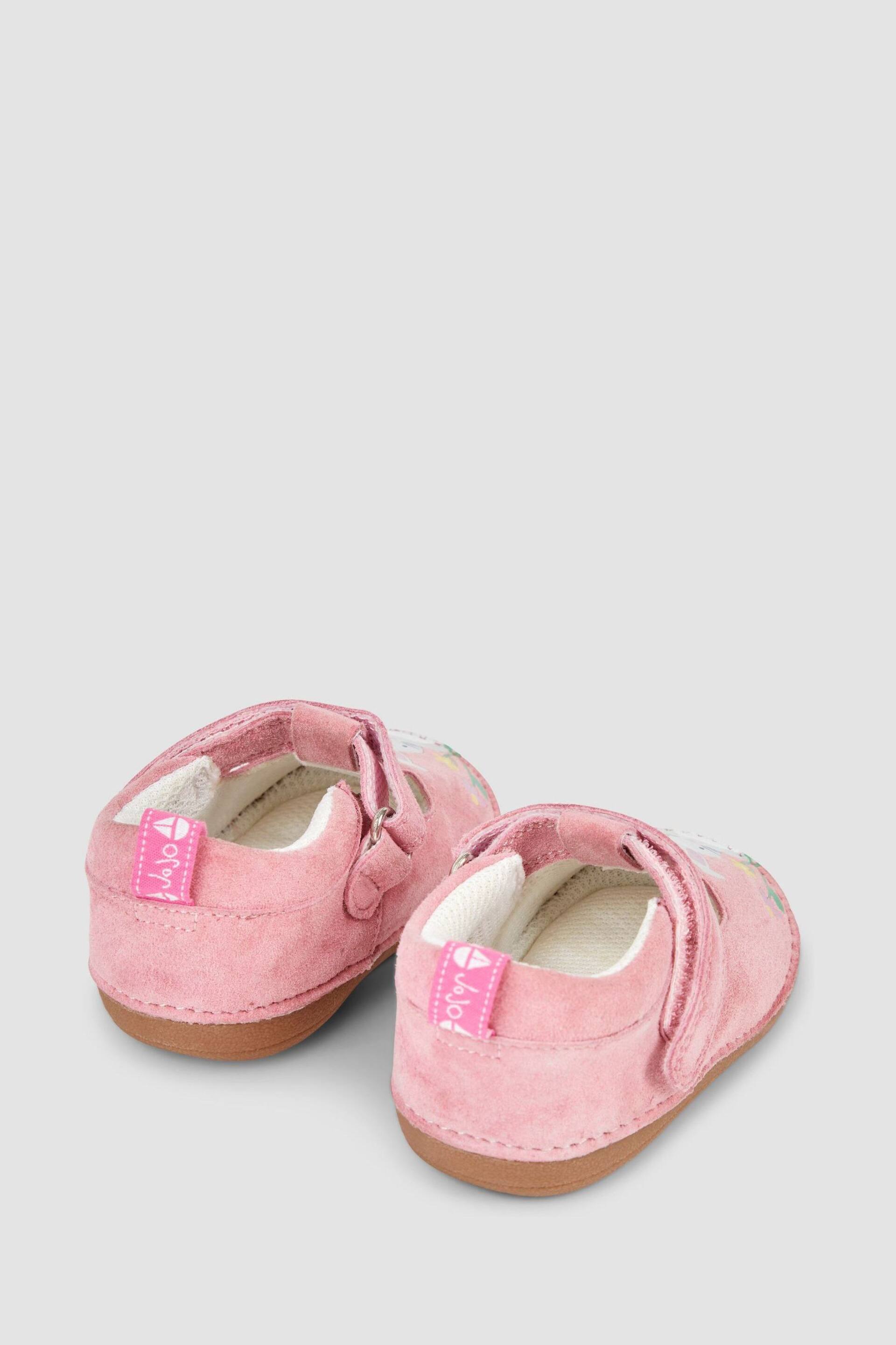 JoJo Maman Bébé Pink Bunny Pre-Walker Shoes - Image 2 of 4