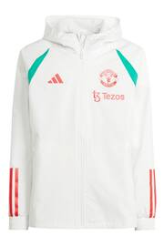 adidas White Manchester United Training All-Weather Jacket - Image 2 of 4