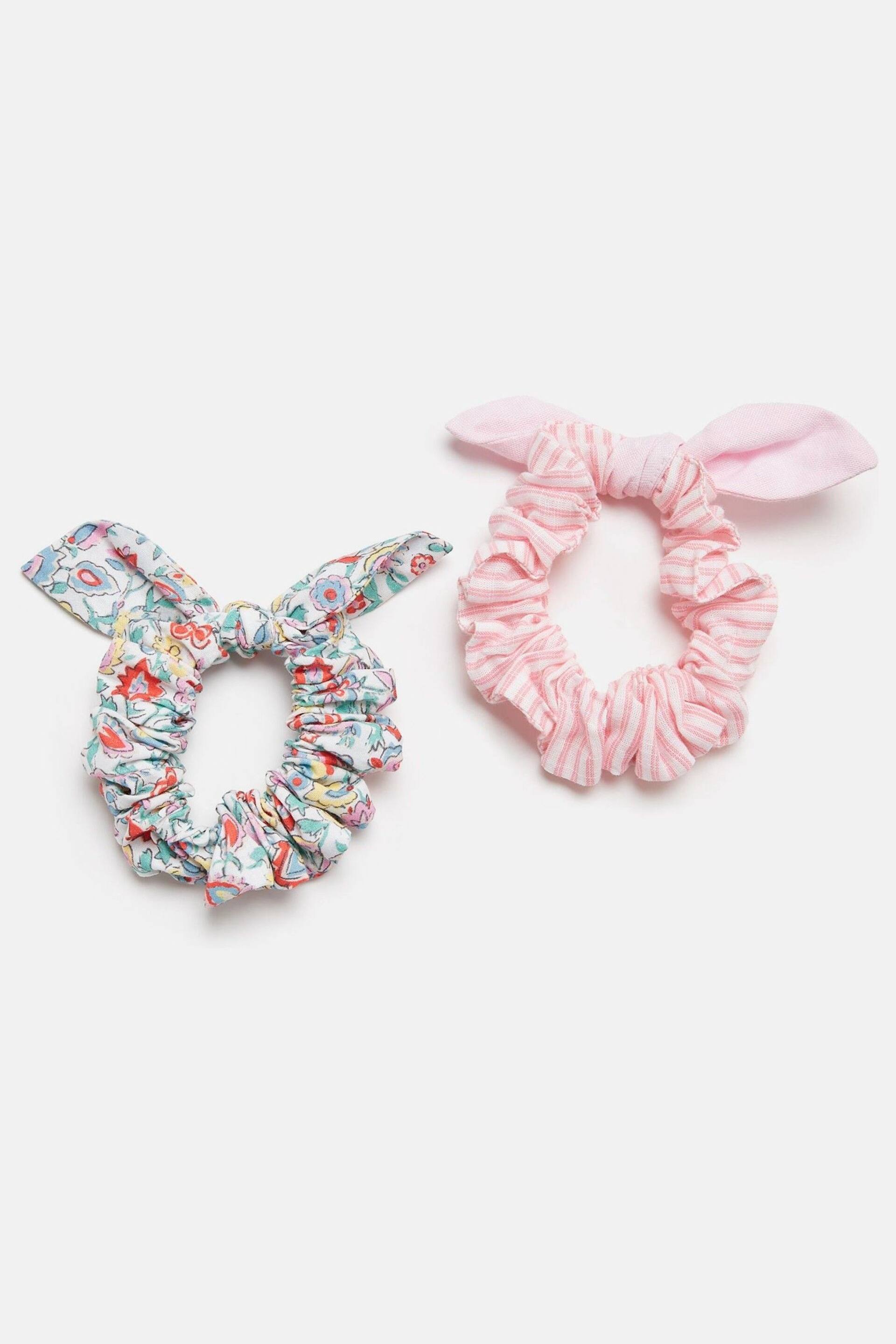 Joules Marina Pink Pack of Two Scrunchies - Image 1 of 2