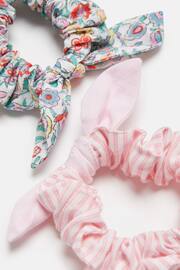 Joules Marina Pink Pack of Two Scrunchies - Image 2 of 2