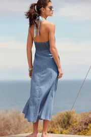 Mid Blue Denim Midi Dress - Image 4 of 6