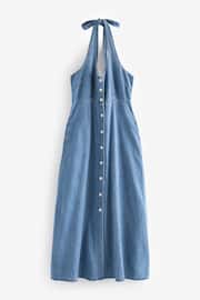 Mid Blue Denim Midi Dress - Image 5 of 6