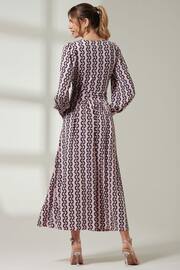 Jolie Moi Pink Renea Long Sleeve Maxi Dress - Image 2 of 7