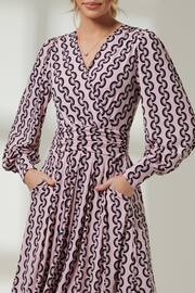 Jolie Moi Pink Renea Long Sleeve Maxi Dress - Image 3 of 7